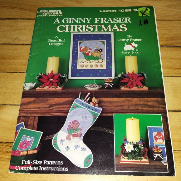 A Ginny Fraser Christmas Leaflet #1028 (Leisure Arts, 1985) - Picture 1 of 2